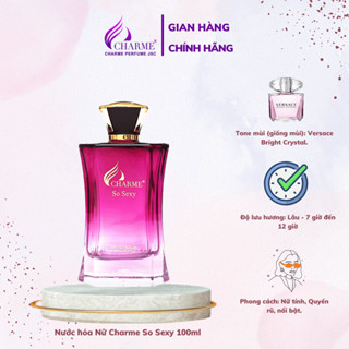 Nước hoa nữ Charme So Sexy thơm lâu, mùi hương hoa hồng, tươi mát sảng khoái, lưu hương lâu dung tích 100ml