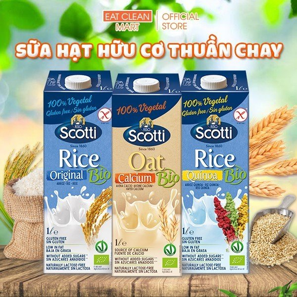 [COMBO 2 HỘP] Sữa hạt hữu cơ thuần chay Vegan Riso Scotti