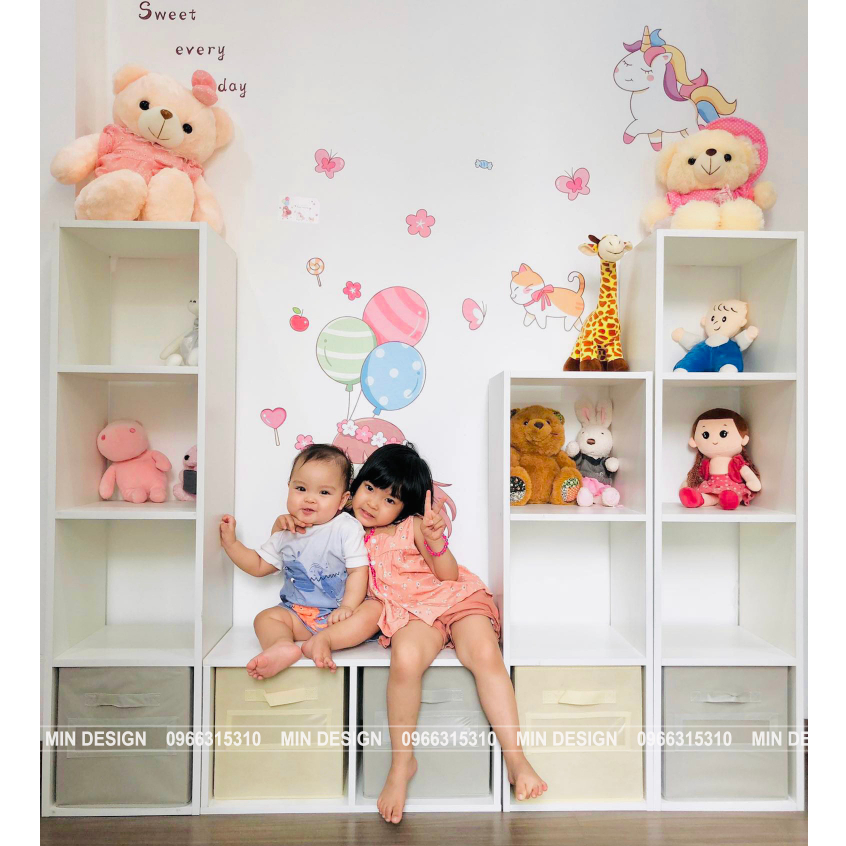 Kệ sách tổ ong 3 tầng đa năng, kệ đồ chơi, ghế nghỉ, lắp ghép nhiều tầng tiện lợi !