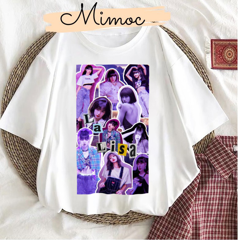 Áo thun tay blackpink tay ngắn phong cách unisex  tặng kèm 5 thẻ ảnh Blackpink