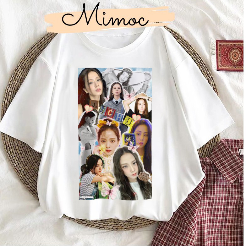 Áo thun tay blackpink tay ngắn phong cách unisex  tặng kèm 5 thẻ ảnh Blackpink