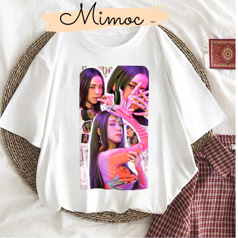 Áo thun tay blackpink tay ngắn phong cách unisex  tặng kèm 5 thẻ ảnh Blackpink
