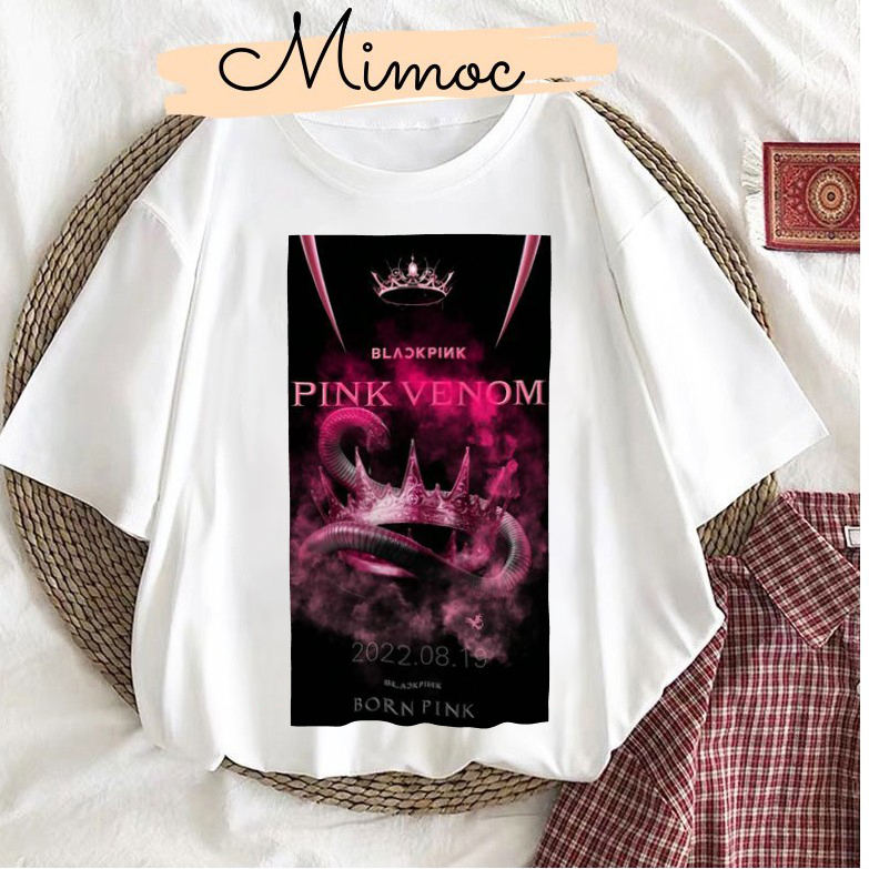 Áo thun tay blackpink tay ngắn phong cách unisex  tặng kèm 5 thẻ ảnh Blackpink