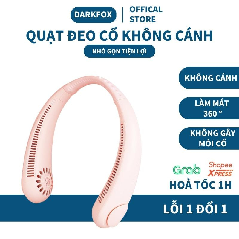 Quạt Đeo Cổ Mini thông minh JIASHI không cánh màn hình led hiển thị pin 3 tốc độ gió thổi pin 4000mAh dùng 2-4H QDC01