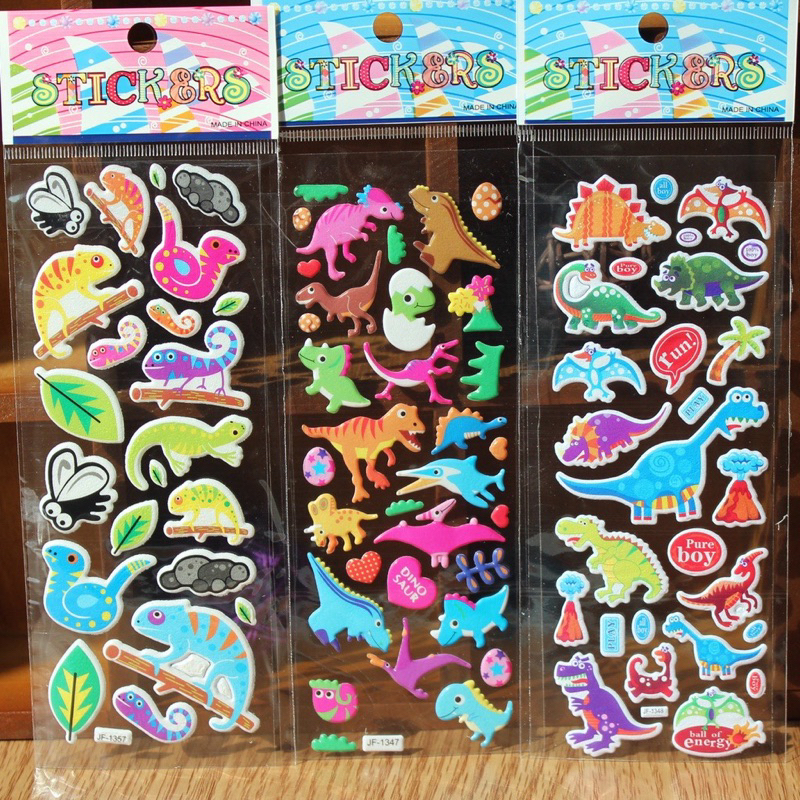 Hình dán sticker 3d nổi cute chống nước chữ động vật siêu nhân công chúa dễ thương trang trí cho bé trai gái
