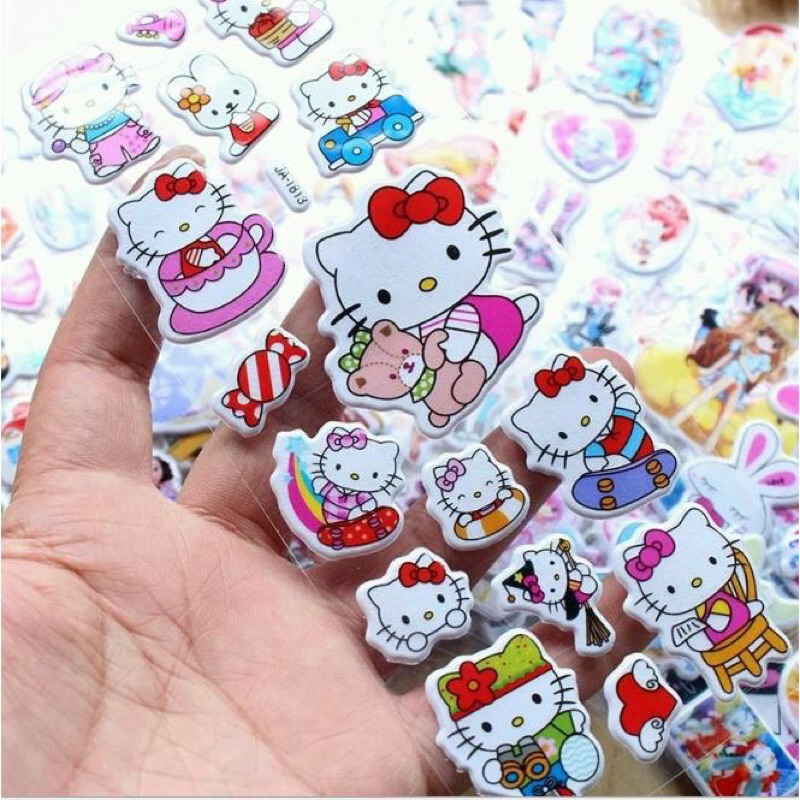 Hình dán sticker 3d nổi cute chống nước chữ động vật siêu nhân công chúa dễ thương trang trí cho bé trai gái