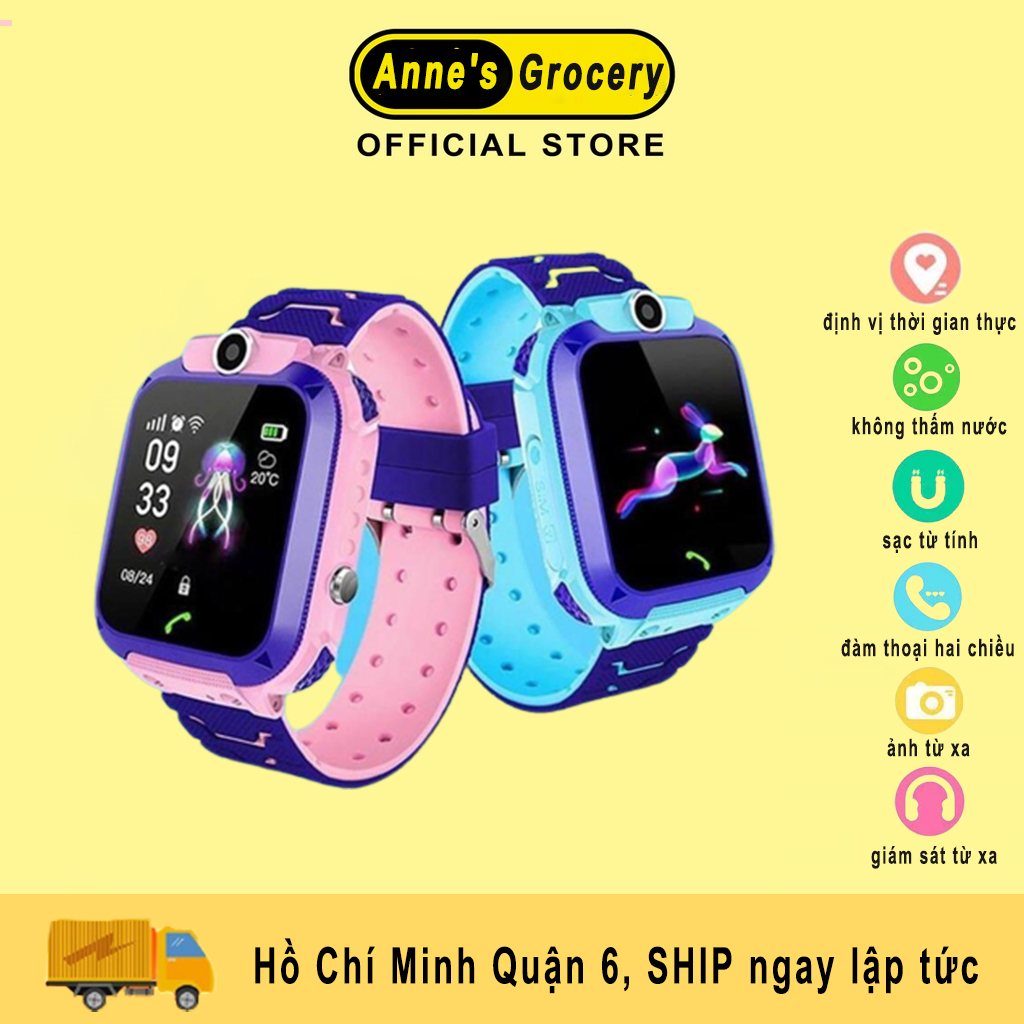 Đồng hồ thông minh định vị Q12 GPS tracker gọi trợ giúp, có 2 thẻ gọi, tích hợp 3g chống nước