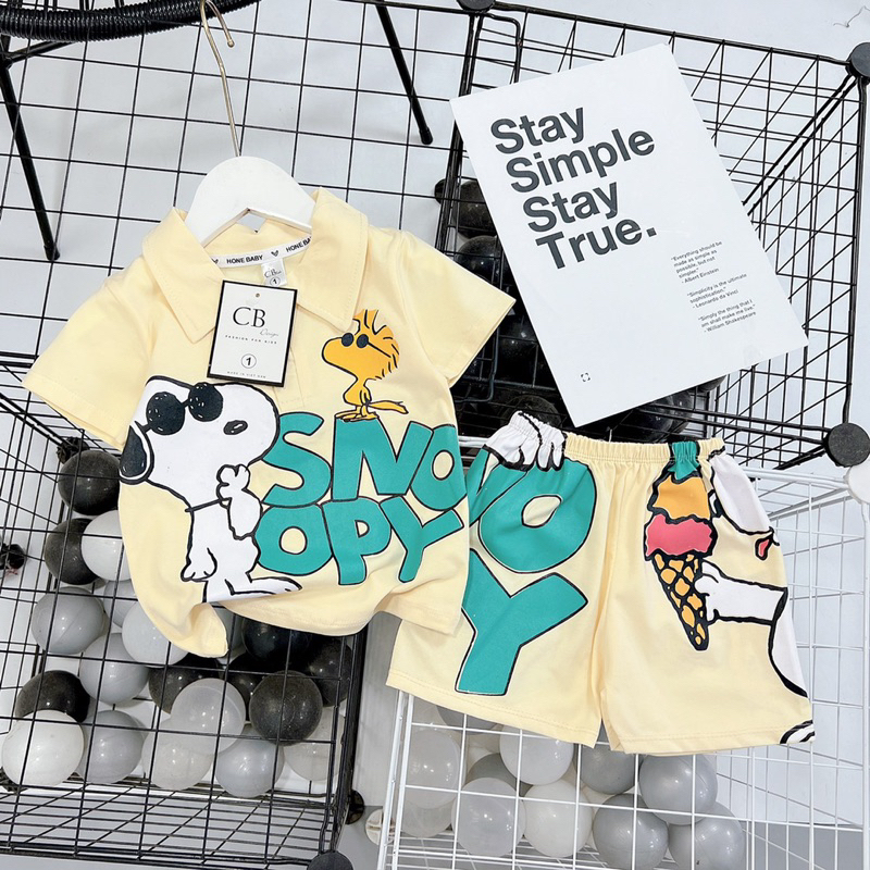 Bộ quần áo Snoopy cho bé trai
