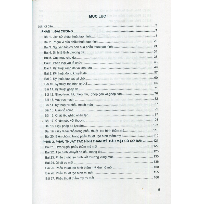 Sách - Bài giảng phẫu thuật tạo hình thẩm mỹ cơ bản 2023