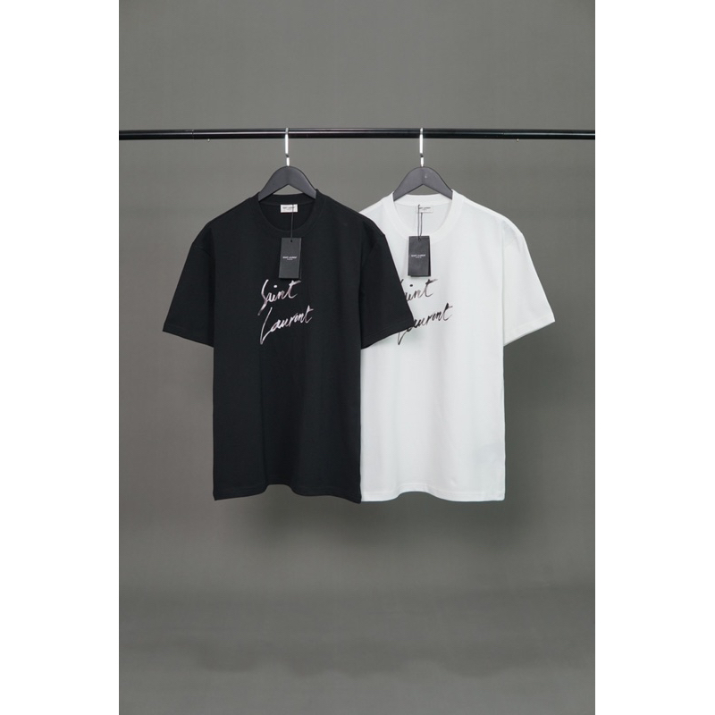 Áo Thun Saint Lau.rent Cotton Dày Dặn Đầy Đủ Tem Tag