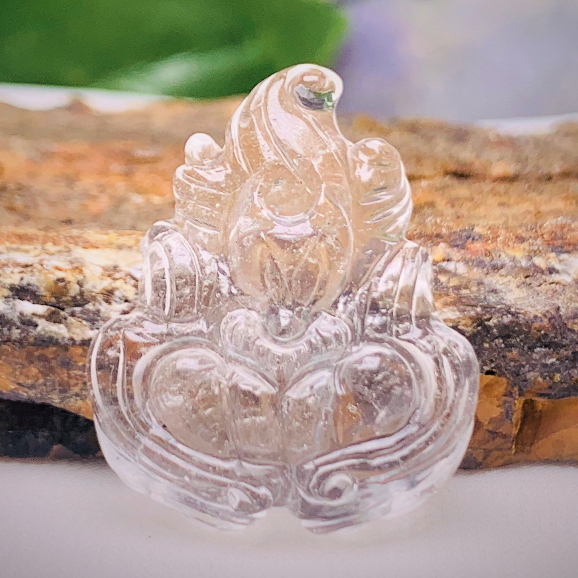 Mặt Hồ Ly Chúa Thạch Anh trắng