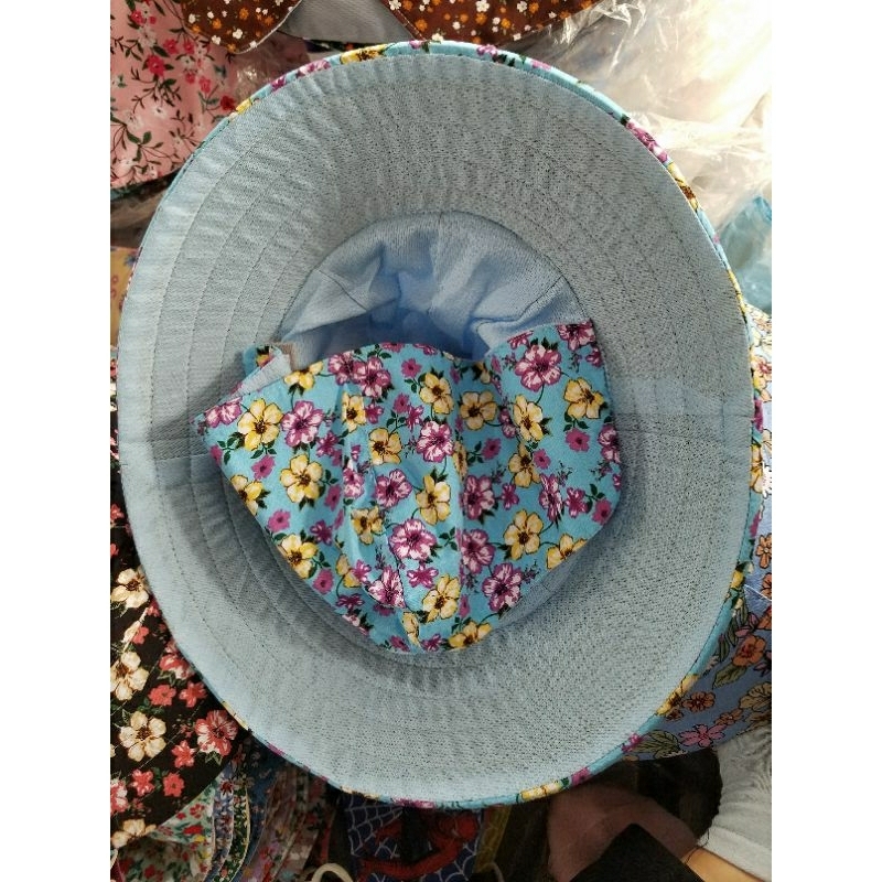 Mũ chống nắng vành tròn kèm khẩu trang