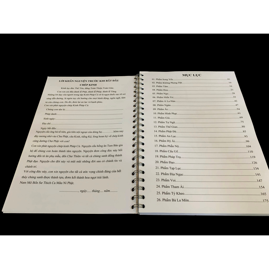 SỔ CHÉP KINH PHÁP CÚ