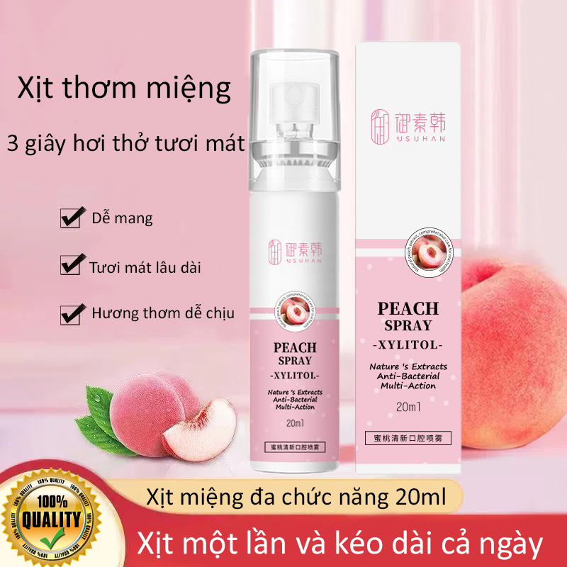 Xịt thơm miệng kháng khuẩn 20ml dung tích giữ mùi lâu không chứa cồn Chai xịt thơm miệng Hoa Quả Thơm miệng sạch sẽ DANA
