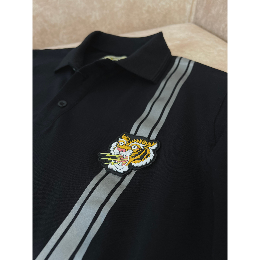 Áo Polo Amand Tiger Patch Polo - Black