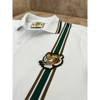 Áo Polo Amand Tiger Patch Polo - White/AP007