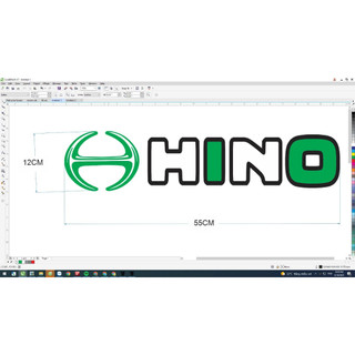 Tem chữ HINO dán xe tải (sl: 1 tem)