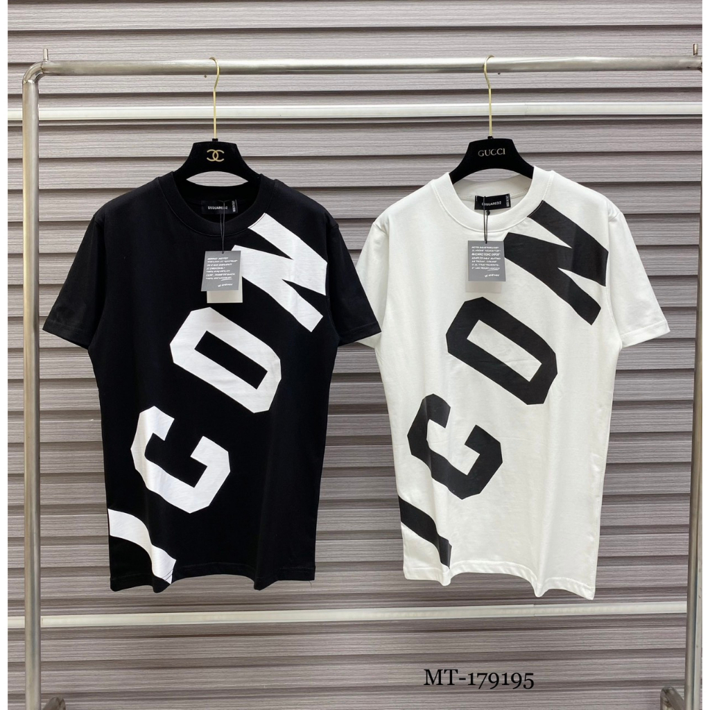 Áo Phông Nam ICON D.S.Q In Chữ Chéo Siêu Đẹp - Áo Thun Nam Nữ ICON In Chữ Chéo Cao Cấp