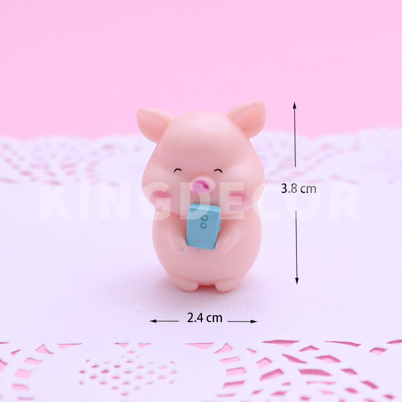 Phụ Kiện Trang Trí Ô Tô Set 7 chú heo mini cute giá rẻ, thích hợp trang trí bàn làm việc, decor bàn học, terrarium