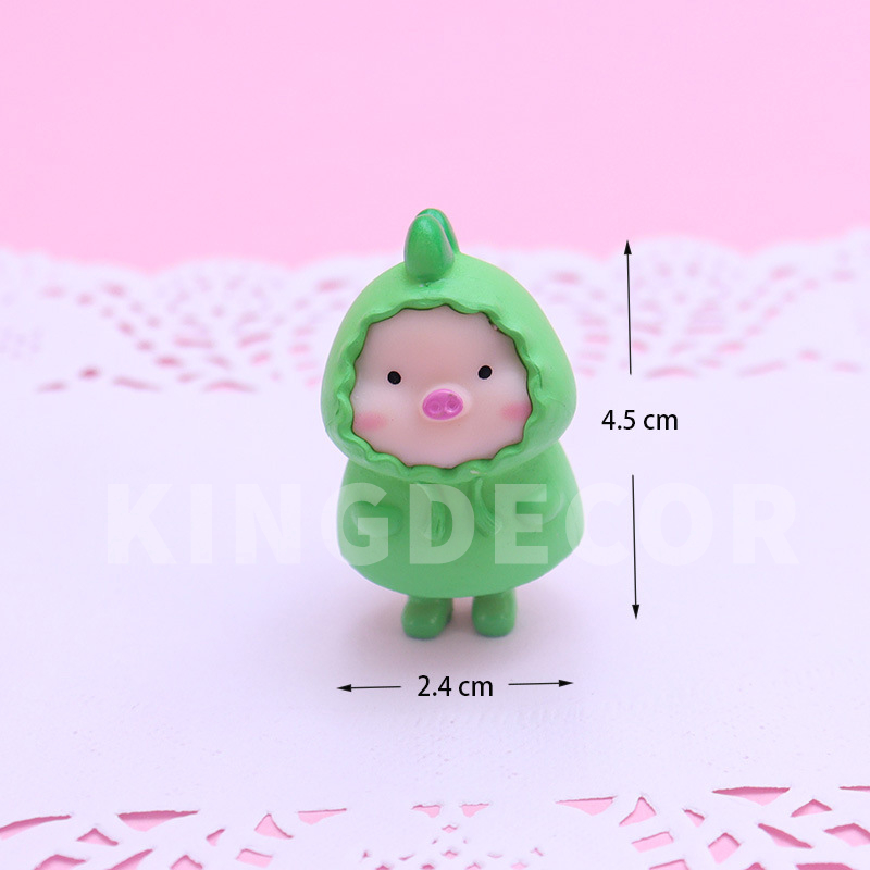 Phụ Kiện Trang Trí Ô Tô Set 7 chú heo mini cute giá rẻ, thích hợp trang trí bàn làm việc, decor bàn học, terrarium