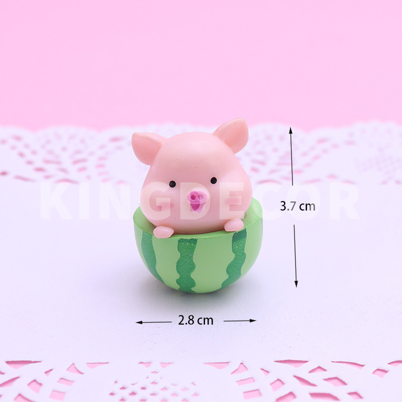 Phụ Kiện Trang Trí Ô Tô Set 7 chú heo mini cute giá rẻ, thích hợp trang trí bàn làm việc, decor bàn học, terrarium