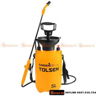 Bình bơm xịt 5L Total THSPP3051 cần xịt thép không gỉ và vòi xịt nhựa, điều chỉnh phun sương tia nước, phun thuốc