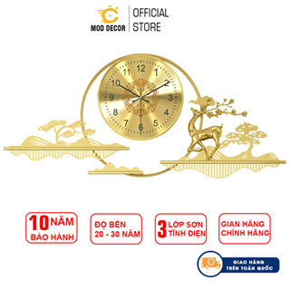 Đồng hồ treo tường trang trí HƯƠU TÀI LỘC hãng MOD Decor, Lianzhang mã 293