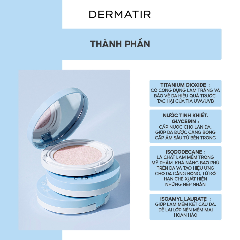 Kem Nền mỏng nhẹ DERMATIR Off The Sun Ice Cushion 25g