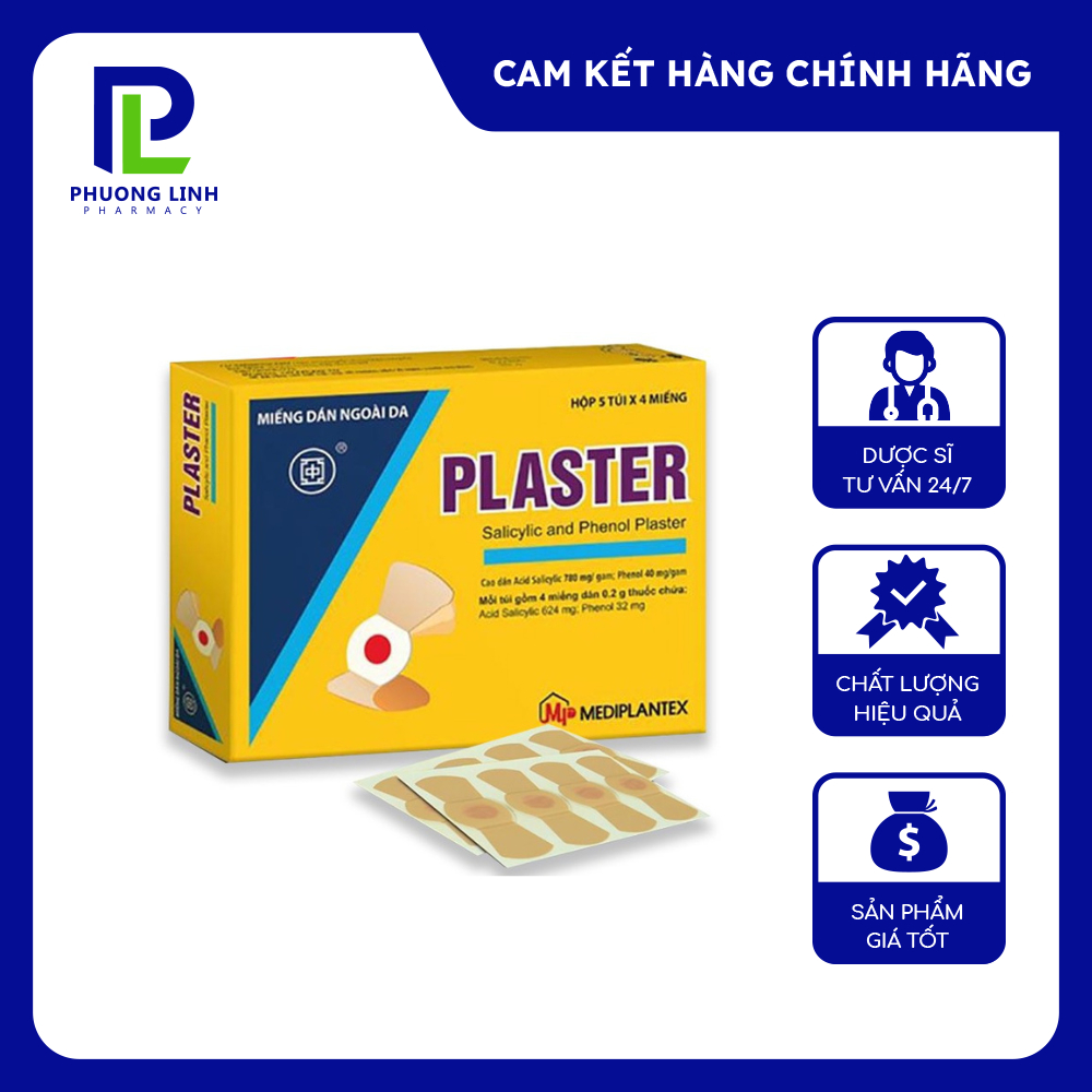 Miếng dán mụn cóc Plaster, miếng dán Plaster giảm chai sần, không còn lỗi lo mụn cóc, mụn mắt cá chân