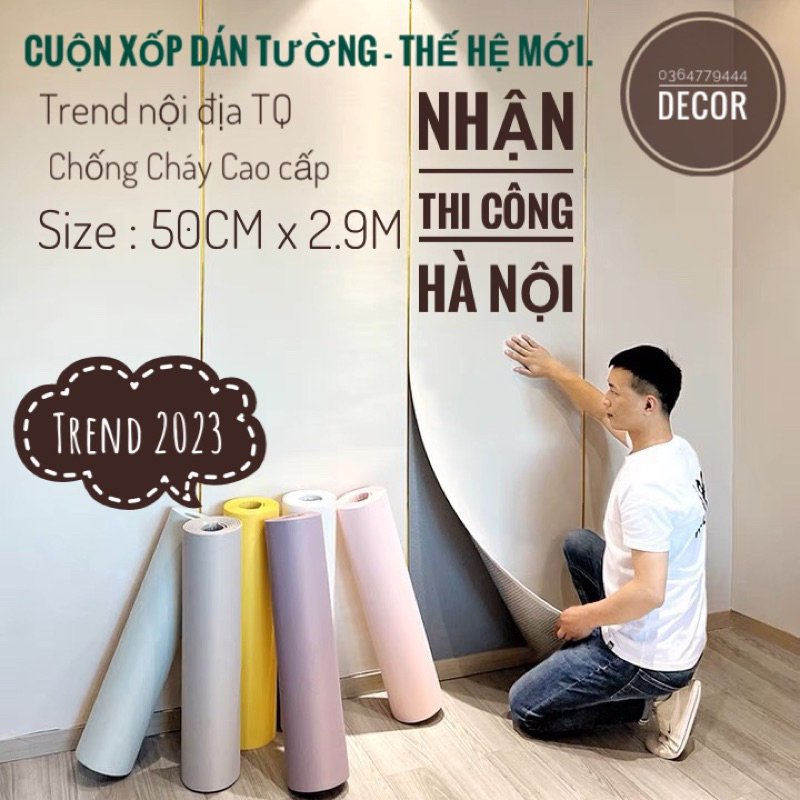 ( Cao Cấp ) - CUỘN Xốp Dán Tường 3D HỌA TIẾT HOA VĂN CAO CẤP - thế hệ mới 2023.