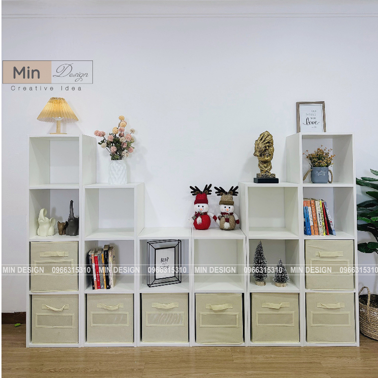 Kệ sách 4 tầng đa năng, kệ đồ chơi hàng loại 1 siêu dày dặn , kích thước to vừa giỏ vải!