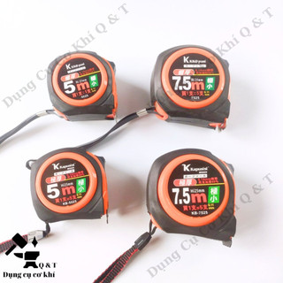 Thước kéo hệ mét , Thước lỗ ban phong thủy 2 mặt hãng KAPUSI 5m - 7,5m hàng đẹp, chắc chắn