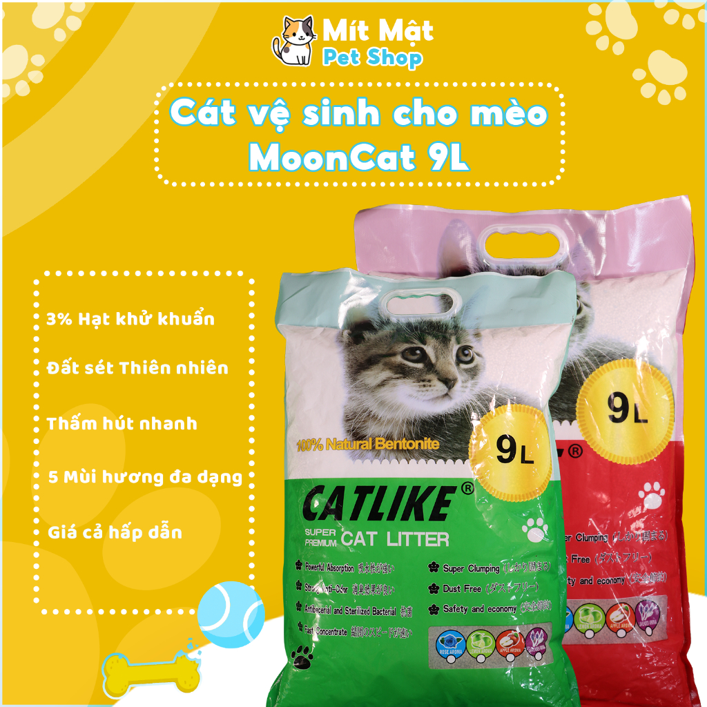 Cát Vệ Sinh Cho Mèo 9L Cat Litter Cát Mèo Vệ Sinh Khử Mùi Diệt Khuẩn Catlike 9L - Mít Mật Pet Shop