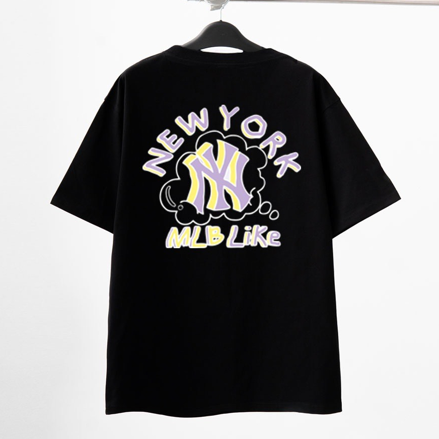 Áo Thun MLB Like Form Rộng Tay Lỡ Vải Cotton 100% , Áo Phông NY Local Brand Unisex Nam Nữ