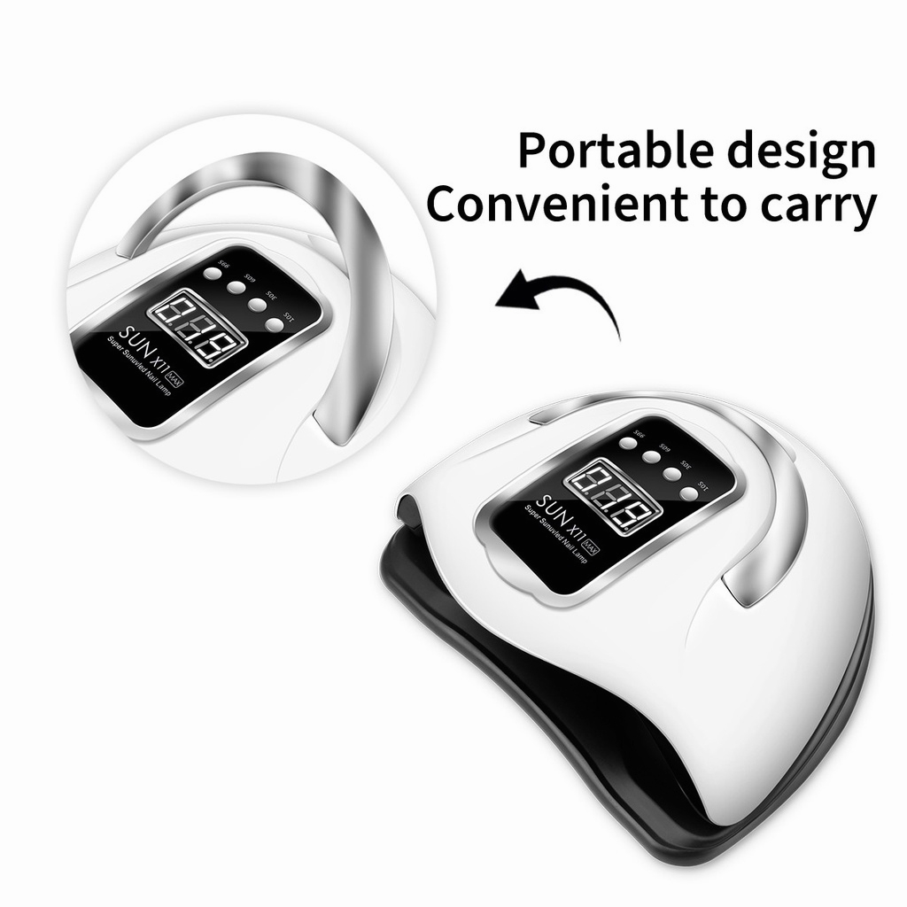 SUN X11MAX 280W UV LED Nails Đèn để làm khô gel đánh bóng nhanh 66 đèn LED Painl