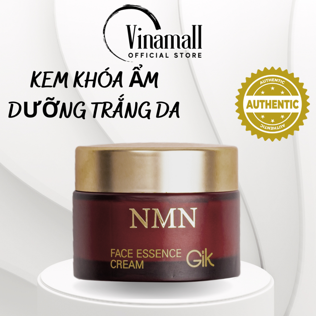 Kem dưỡng trắng da GIK NMN FACE ESSENCE CREAM 50gr Vinamall giữ ẩm chống lão hóa, làm trắng sáng đều màu da