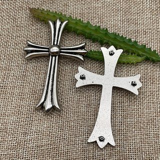 Nút Chrome Heart Cross mạ bạc 925 cao cấp loại lớn - Chrome Heart Store