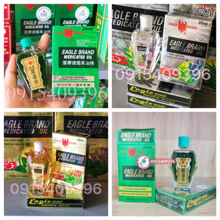 [chính hãng] DẦU GIÓ CON Ó XANH VÀNG TRẮNG EAGLE BRAND 24ML NỘI ĐỊA SINGAPORE