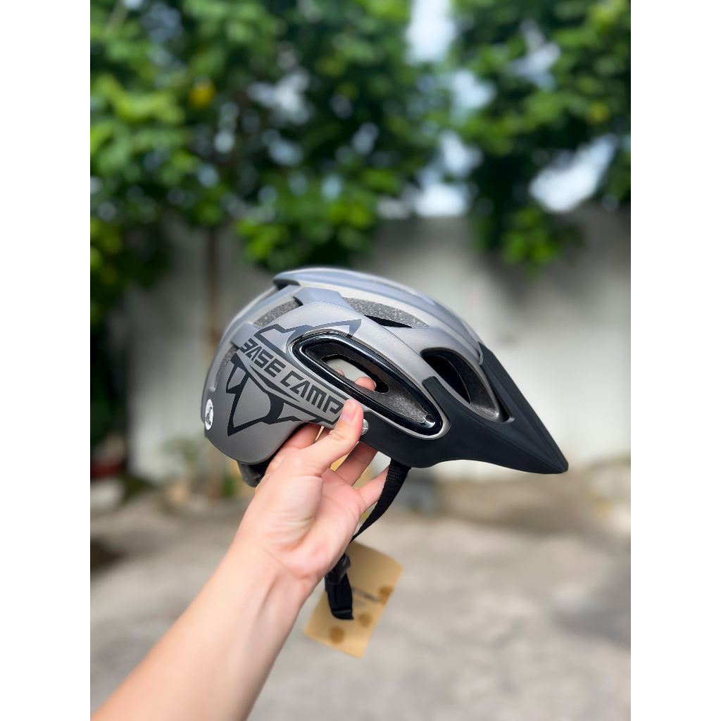 NÓN THỂ THAO BASECAMP MÀU XÁM BẠC GIỐNG MŨ POC 07 CHÍNH HÃNG