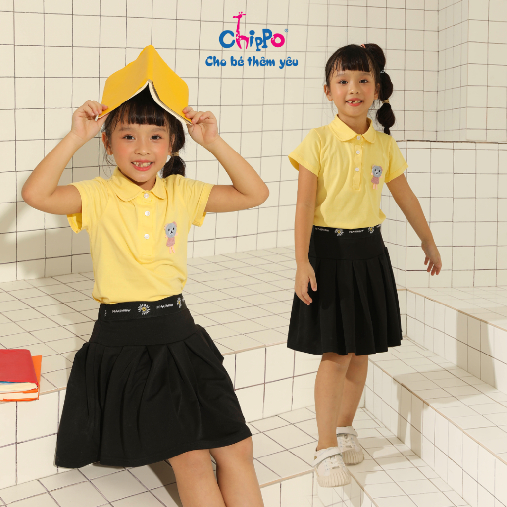 Chân váy xếp ly bé gái Chippo chất liệu Umi cho bé từ 7-12 Tuổi(24-42Kg)