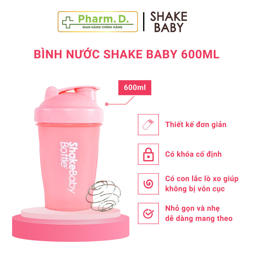 [CHÍNH HÃNG] Bình Nước Shake Baby Bottle 600ml