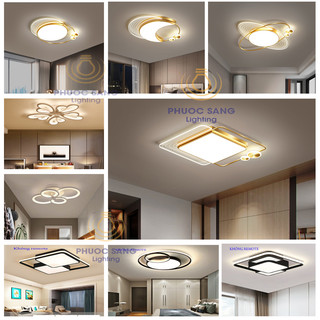 Đèn mâm led ốp trần trang trí phòng khách phòng ngủ phòng ăn ban công hiện đại, đèn lét ốp trần decor nội thất