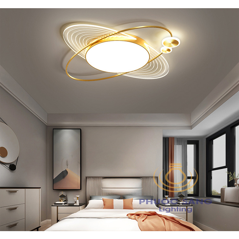 Đèn mâm led ốp trần trang trí phòng khách phòng ngủ phòng ăn ban công hiện đại, đèn lét ốp trần decor nội thất