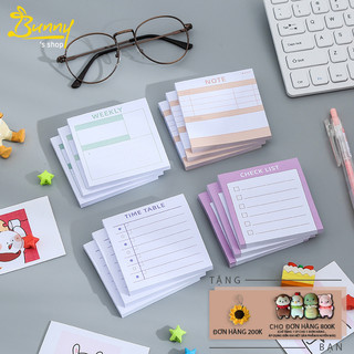 Set 60 tờ giấy note giấy ghi chú có keo lên kế hoạch