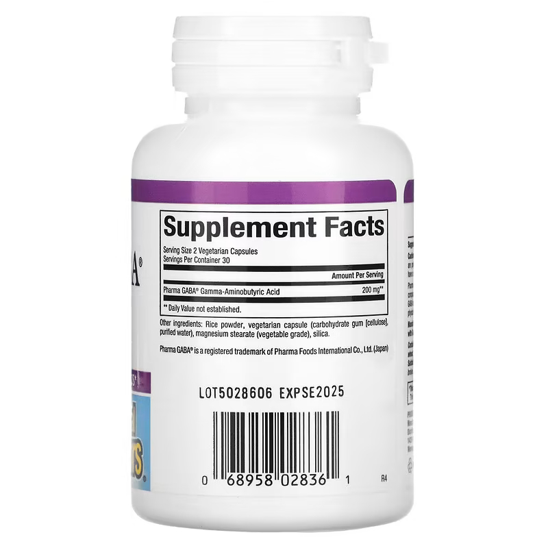 Viên uống giảm stress Relax Pharma GABA 100 mg Natural Factors  - iHerb Việt Nam