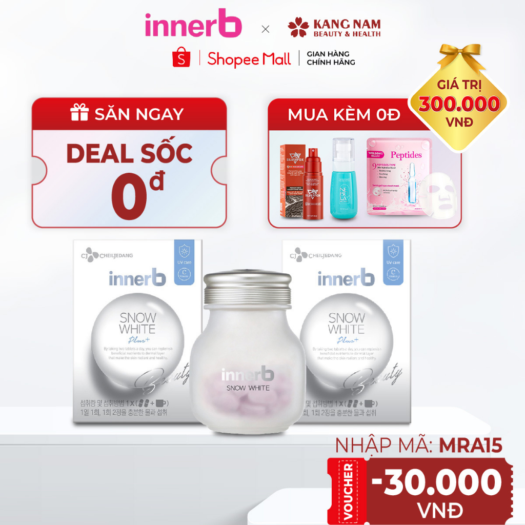 Combo 2 Hộp Viên uống trắng da Innerb Snow White 56 viên