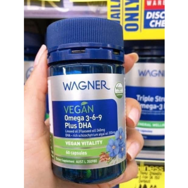 wagner vegan omega 3-6-9 plus dha 60 viên