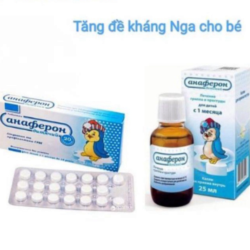 Tăng Đề Kháng Chim Cánh Cụt Cho Bé Từ Sơ Sinh,Dạng Siro Và Viên Của Nga- Bee.Beauty68
