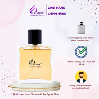 Nước Hoa Nam Charme Ruby Sport 50ml nam tính năng động đầy cuốn hút đúng chất quý ông