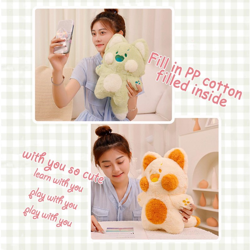 Thú Gấu Nhồi Bông Mèo Dudu Má Phính Dễ Thương Lông Dài Cao Cấp